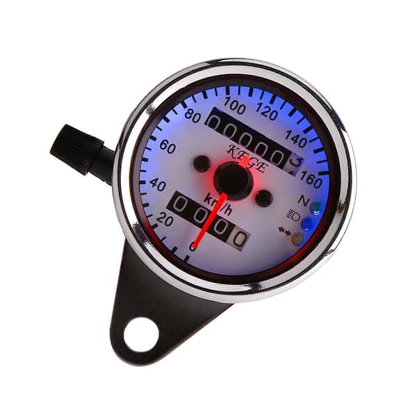 Universal Motorcycle Odometer Speedometer Signal KM/H Silver