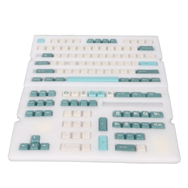 PBT-taster 128 nøkler levende farger falmefri holdbar PBT enkel installasjon mekanisk tastatur taster Chrysophoron