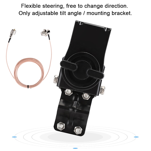 RB-46 Mobil Antenne Bilmontering Beslag + 5M Feeder Sort To-vejs Radio Tilbehør