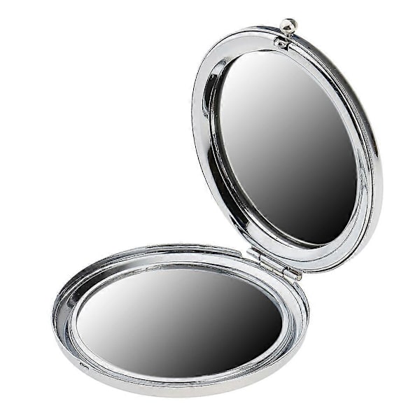 2 x 2 stk. Mini Rund Sammenklappelig Kosmetik Kompakt Dobbeltsidet Makeup Spejl