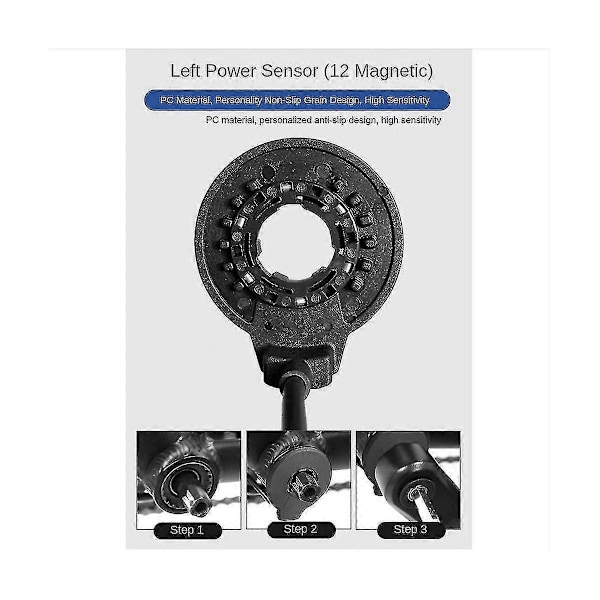 Elektrisk Cykel Magnetisk Kraftsensor PAS Pedalassistsensor F-12l 12 Magneter Dubbla Hallsensorer Conn