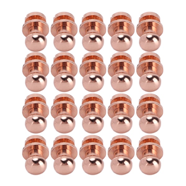 20 sæt messingnitter Anti-oxidation rosaguld bagage hardware tilbehør til pung håndtasker skoLst10x8mm