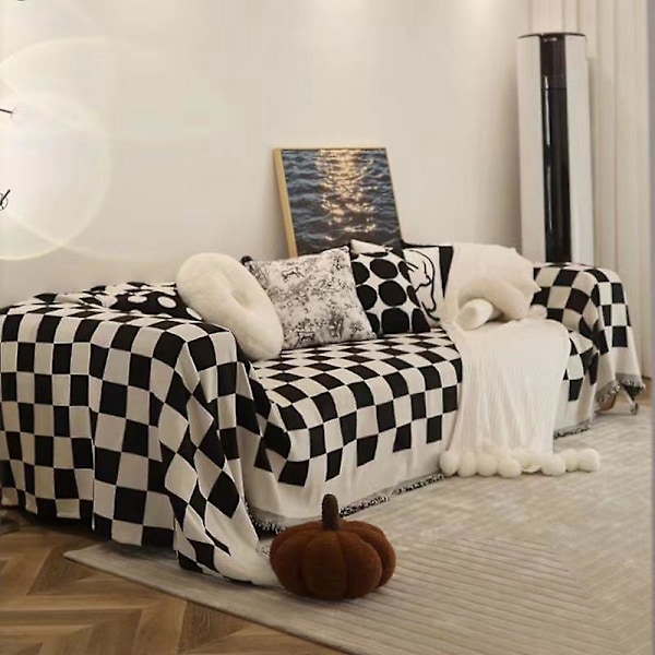 Jacquard Stretch Sofföverdrag med Armstöd Sofföverdrag 180*130cm