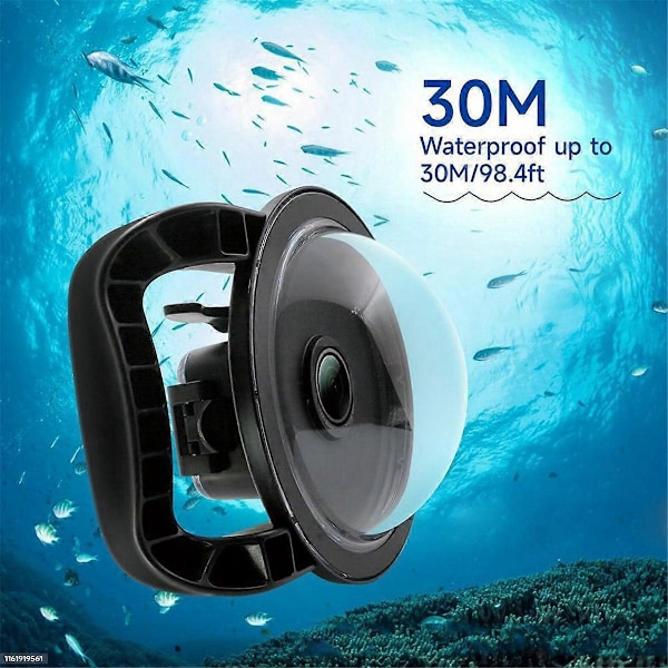 För Insta 360 ACE Pro Dome Port Fisheye-objektiv för dykglasögon