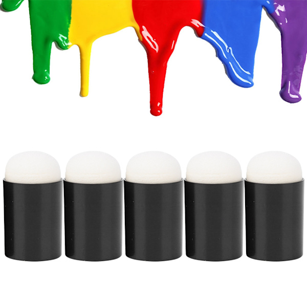 5 stk. svamp finger daubers børns fingermaling værktøj plastik pigment klatte kit (5 stk. pose)