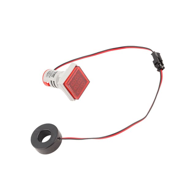 LED Digital Display AC Spænding Strømmåler Indikator 22mm 0-100A Måler Indikator (rød)