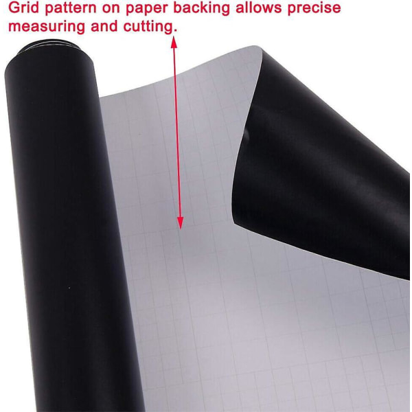 Mattsvart vinylfilm med luftutløsningsteknologi - 30*100 cm - ideell for utendørs bilbruk
