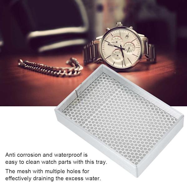 Alumiinirunkoinen mesh watch säilytysalusta Puhdistustyökalu Organizer kuivauslevy