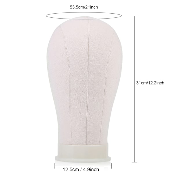 21 tommers lerret hode parykk modell making mannequin hode hatt hodeplagg cap display manikin modell