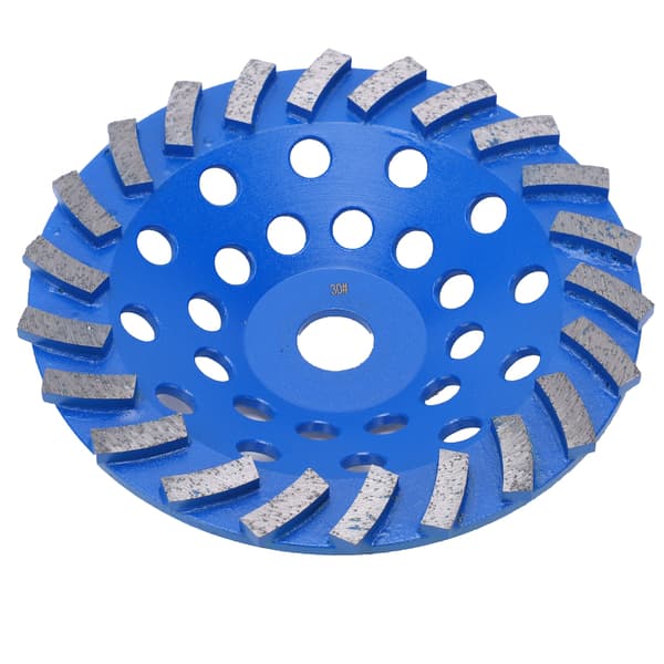 Diamantslibeskive Kop 24 Tænder Blå 180mm 30# Mesh til Slibning af Beton Sten Cement