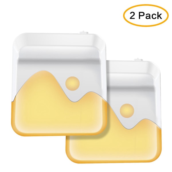 Barns LED [2-pack], Plug & Play Dimbar Eluttag Nattlampa med Rörelse- och Ljussensor