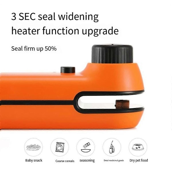 2 STK Genopladelig 2-i-1 Pose Mini Varmeforseglere, Håndholdt Varmeforseglere, A