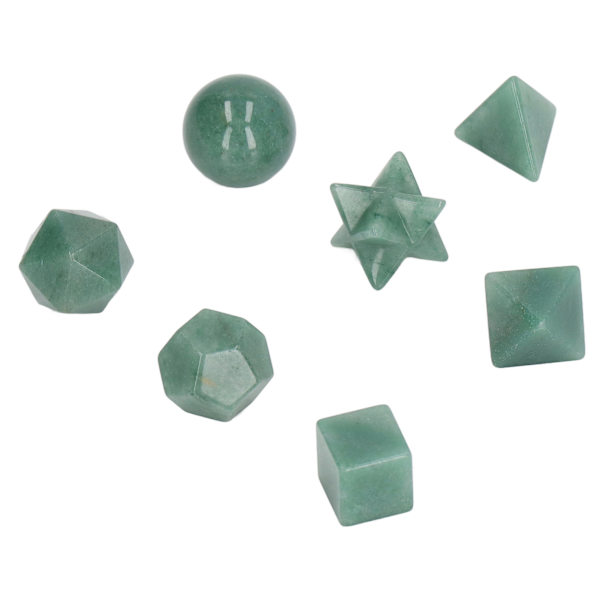 7 st chakra kristaller utsökta geometriska kristallstenar chakra healing kristaller kit för meditation hem inredning grön