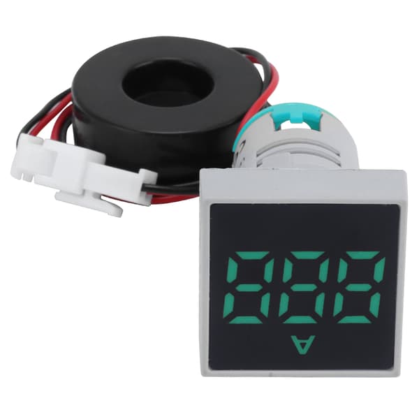 Digitalt strømmåler matt panel Amperemeter Signalindikatorlys AC 220V AD16‑22FSAGrønn