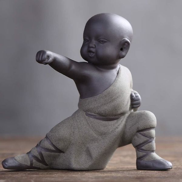 Handgjord lila sand liten munk- set för Kung Fu-teceremoni och teuppskattning