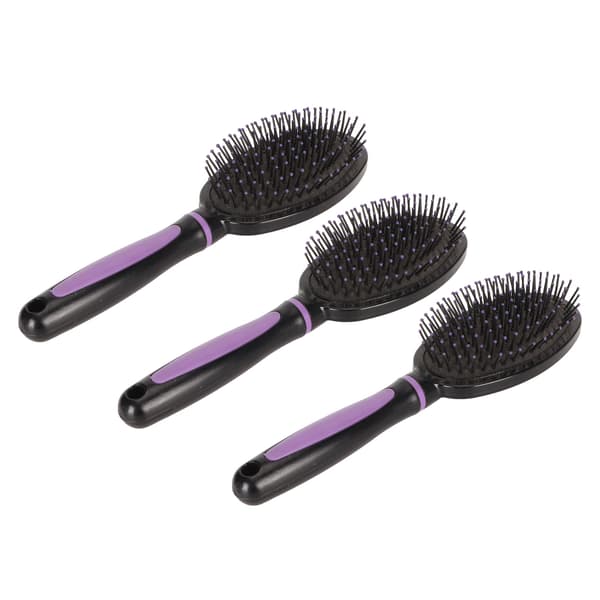 3 st Oval Hår Tuperingskam Hårbotten Massage Styling Stor Platt Luftkudde Borste Kam för Hushåll