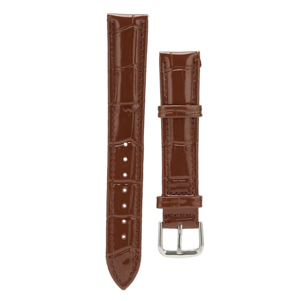 Klockarmband PU Läder Legering Spänne Svettresistent Mjukt Andningsbart Ersättningsarmband Brun