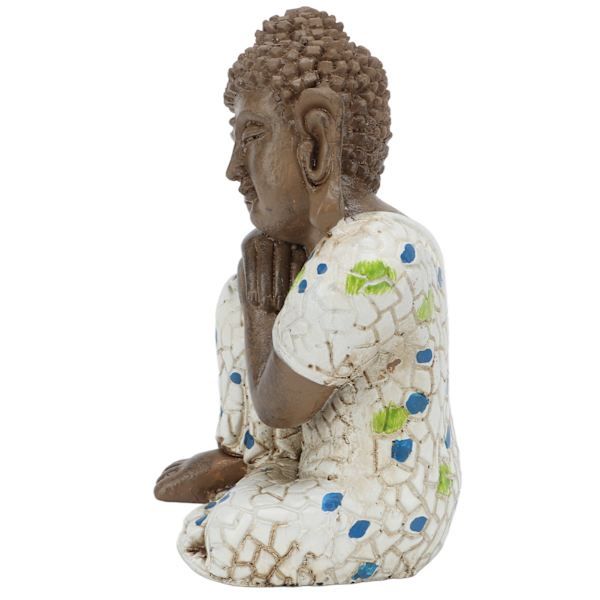 Zen-statue i harpiksmateriale - nem at rengøre - afslappende - vandtæt - sovende Buddha-dekorationer til hjemmet