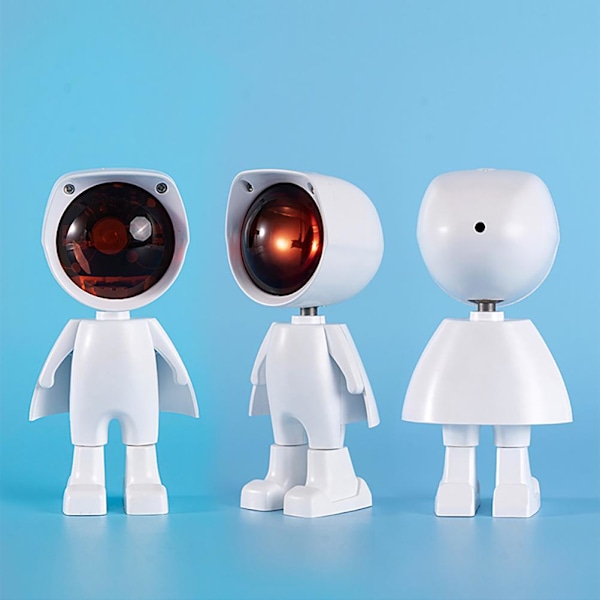Solnedgangsbord Projektionslys Robotfigur LED Kunstprojektionslampe 360 Graders Lampe til Hjem Bar Festdekoration