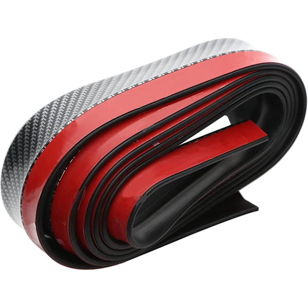 Kolfiber främre stötfångare Spoiler läppskydd - 8,2 fot/2,5 m Universal anti-scratch främre läpp för bil