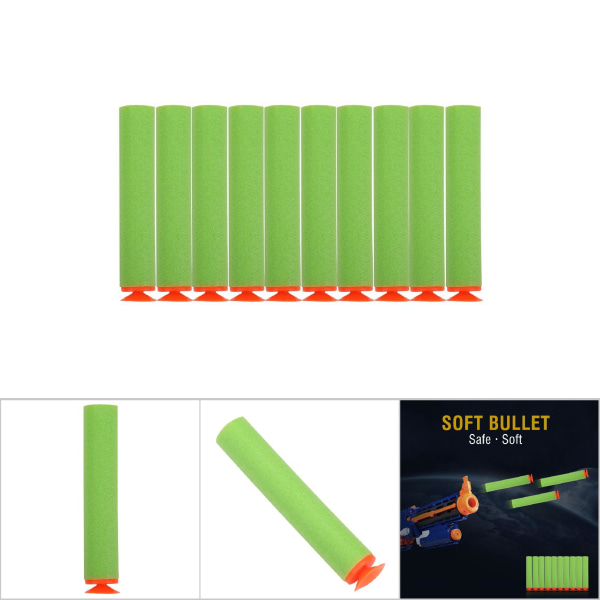 100 stk blødt skum legetøjspistol Refill Kugler Dart - Genanvendeligt tilbehør green