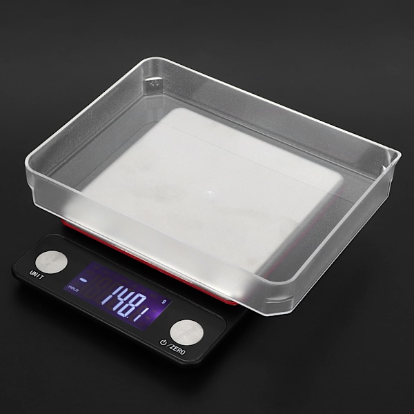 Hög precision USB uppladdningsbar köksvåg Multifunktionell elektronisk vågskala 5kg 0,1g