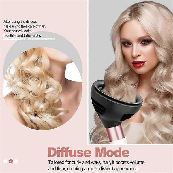 Wave Curl Diffuser Svart og Forstyling Tørkefeste for Dyson Airwrap for å Forbedre Krølledefinisjon