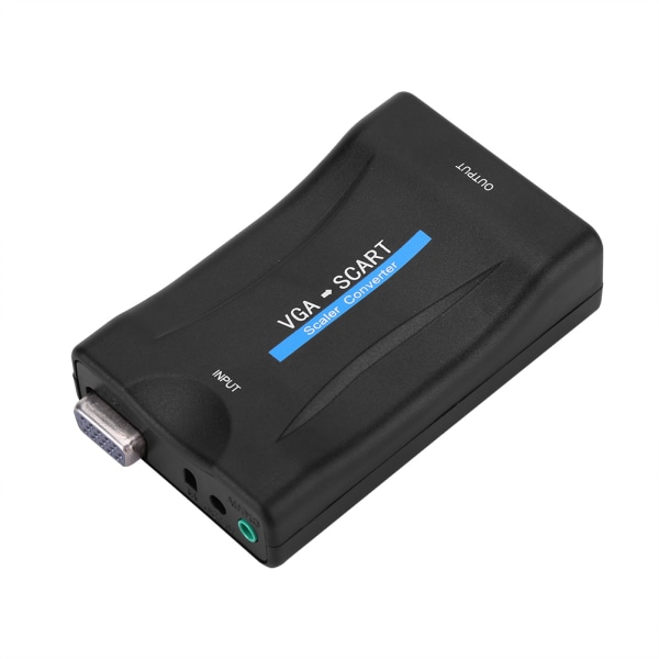 VGA til SCART Video Audio Converter Adapter USB med fjernkontroll