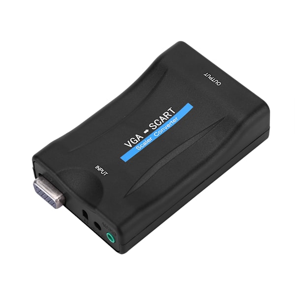 VGA till SCART Video Audio Converter Adapter USB med fjärrkontroll