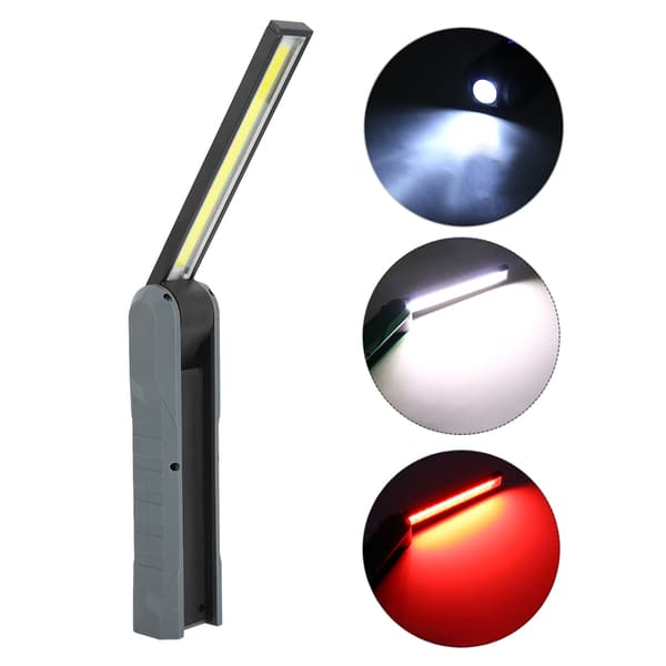 Multifunksjonell COB + LED sammenleggbar arbeidslampe inspeksjonslampe USB-lading for reparasjon