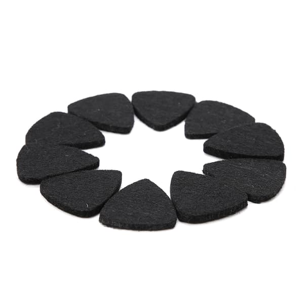 Högkvalitativa 10-pack Plektrum av Ullfilt för Gitarr Ukulele (Svart)