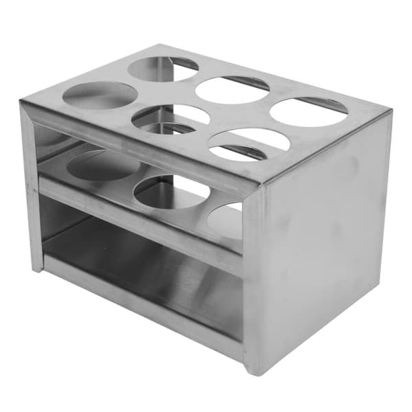 Reagensglasstativ 304 rustfrit stål 6 huller 3 lag laboratoriestativ til 32 mm rør