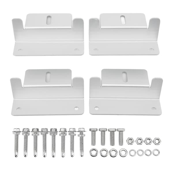 4 stk Solcellepanel Monteringssett Z-brakett for RV Yacht Flat Tak