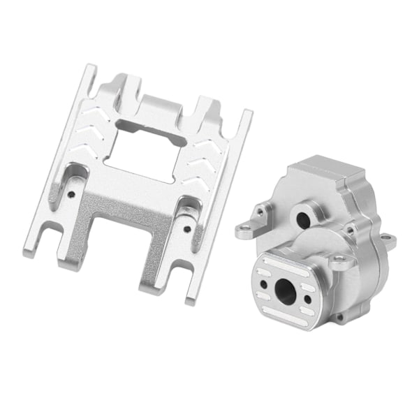 RC-växellåda i aluminiumlegering, växellåda, växellåda och bas för Traxxas 1/18 RC-bil uppgraderingsdelar silver