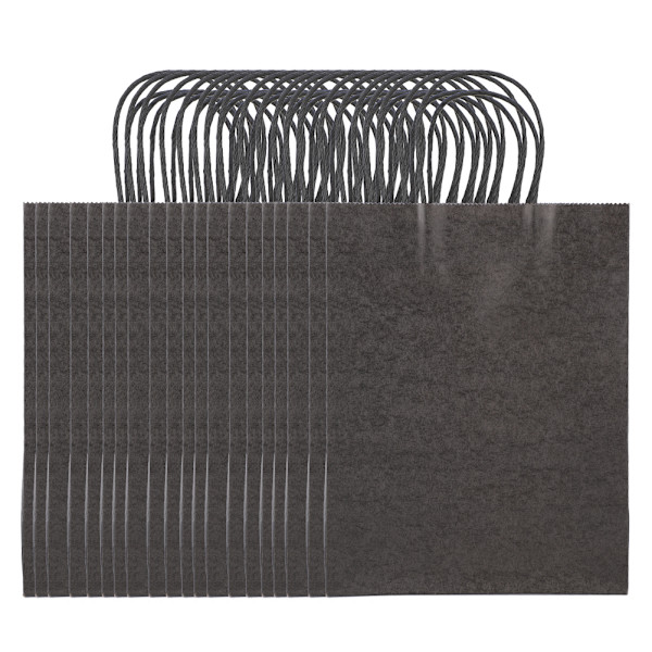 Ympäristöystävällinen kannettava voimapaperikassi Vaatepakkaus Lahjakassi (M 21 x 11 x 27,5 cm) (musta)