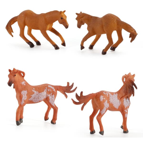 12 STK Mini Actionfigurer Hest Legetøjsmodel Simulation PVC Miniature Heste Dyr Legetøjssæt Pædagogisk Legetøj til Børn