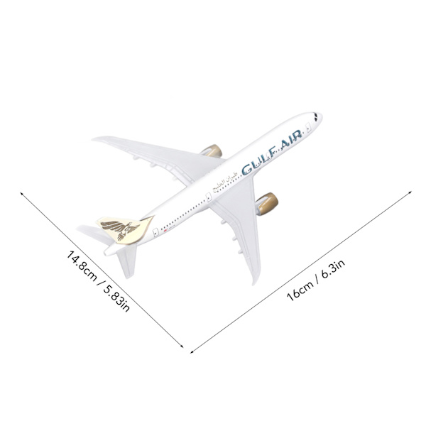 Boeing 787 metallflygplansmodell - exakt skala, stabil bas, heminredning