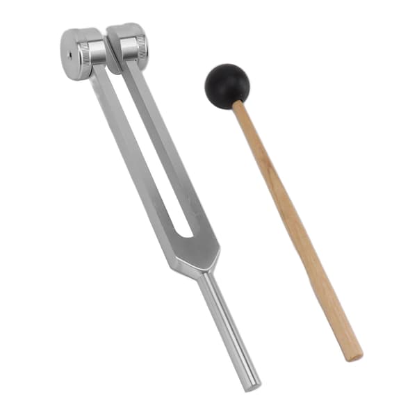 Stemmegaffelsæt Professionelt helbredende instrument 128 aluminiumslegering sensorisk stemmegaffel med hammer