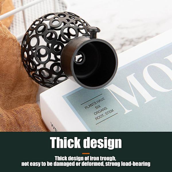 1 Styck Retro Gardinstång Ändknoppar Avslut Huvuden 28mm A Stil Svart