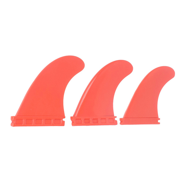 3 st fenor för surfbräda i PVC, Thruster-fenor, tillbehör för surfbräda, för longboard, stand up paddle, röd