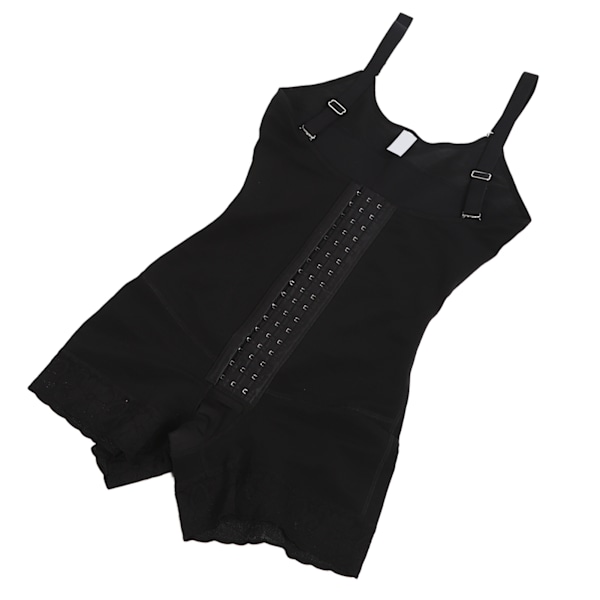 Lår Slankere Bodysuit Shaper Blonder Sømmer Hekte og Øye Lukking Stretchy Kvinner Korsett Shapewear Svart L