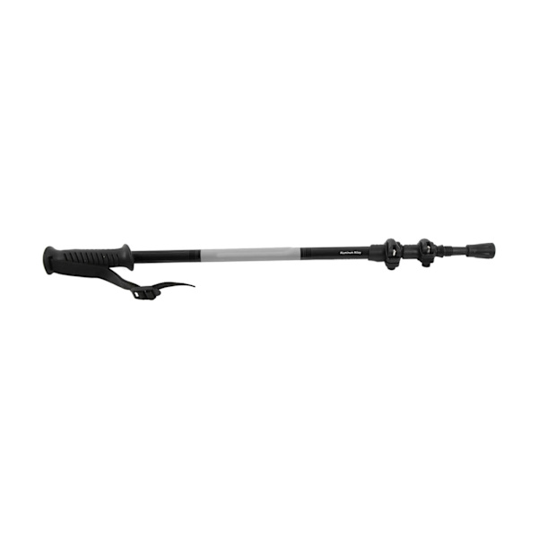 Tredelt aluminiumlegering Alpenstock korrosionsbestandig teleskopisk vandrestav - sort