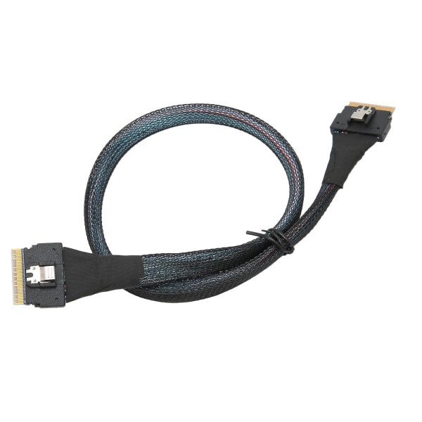 Tiedonsiirtokaapeli Ohut SAS SFF-8654 8i - SFF-8654 8i 24Gbps SAS4.0 30AWG sovitinkaapeli 0,5m / 0,5yd