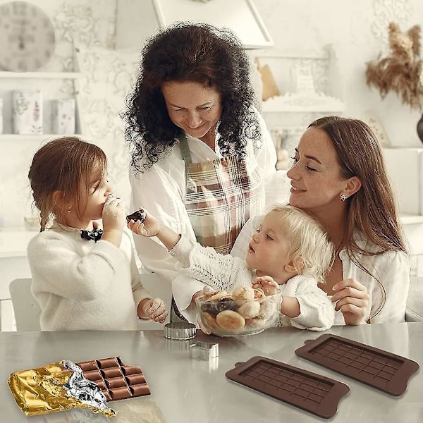 Chokladformar att bryta isär - Icke-klibbiga, livsmedelsklassade, form för energibars och proteinbars (4 stycken)