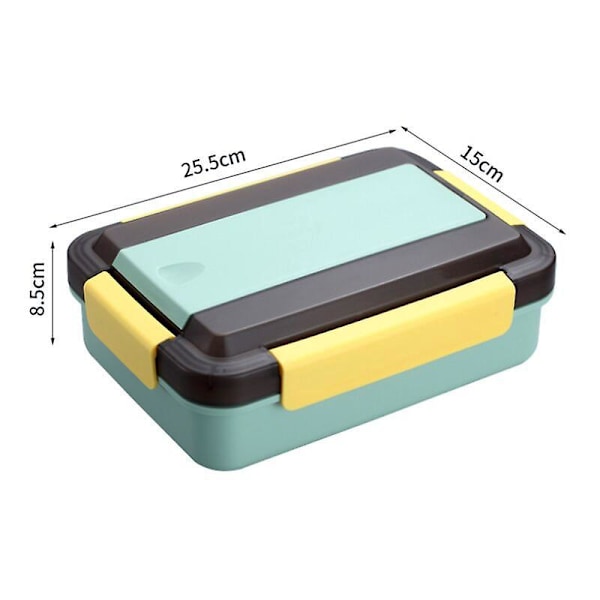 Isolerad Lunchlåda, Läcksäker Bento Box, T-Audace 304 4 i 1 Lunchlåda med Bestick, Rostfri Bento Box, Lunchlåda för Barn och Vuxna, BPA Fri