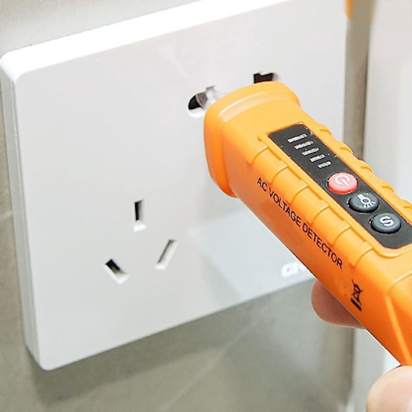 Elektrisk Testare Beröringsfri Testare AC 12-1000V Spänningsdetektor Alarm med 3st LED-ljus (Inget Batteri)
