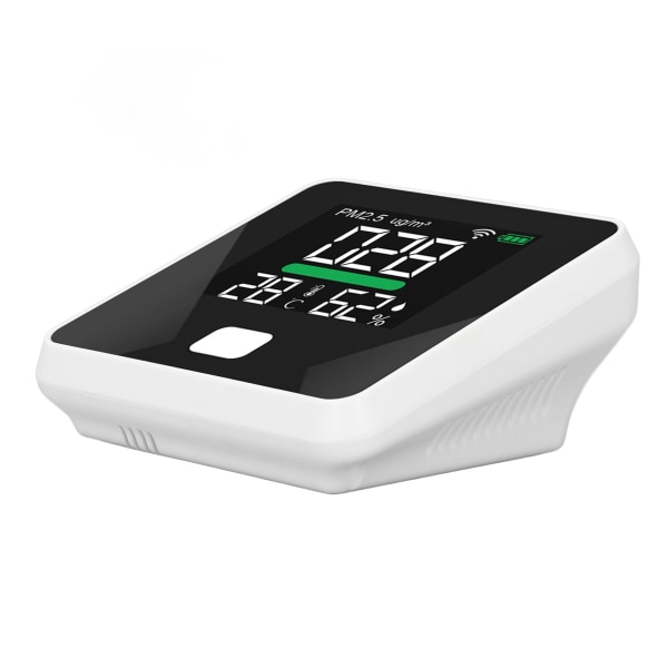 WIFI Luftkvalitetsmonitor LCD Farveskærm 1000mAh USB PM2.5 Temperatur Fugtighedsmåler Tester Termometer