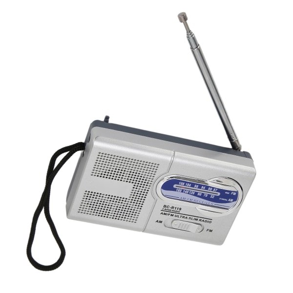 Bærbar radio multifunktion indbygget højttaler AM FM transistor radio med hovedtelefonstik til udendørs rejser