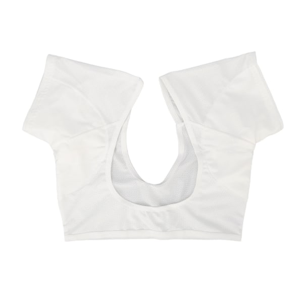 Svettevest under armene pustende myk hurtigtørkende armhule svetteputer skjorte for kvinner jenter dame hvit XL