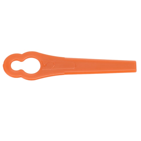 100 stk. Trimmer Plastblad Erstatning for Hage Plenklipper 80mm Lengde 11x7mm Hulldiameter Oransje